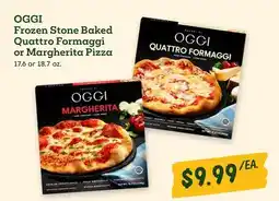 Sprouts Farmers Market OGGI Frozen Stone Baked Quattro Formaggi or Margherita Pizza offer