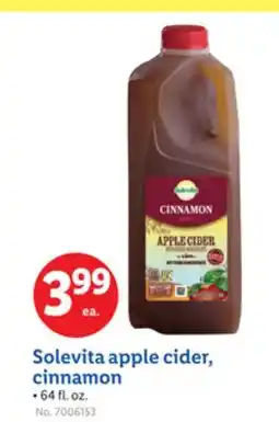 Lidl Solevita apple cider, cinnamon offer