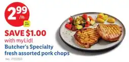 Lidl Butcher's Specialty fresh assorted pork chops offer