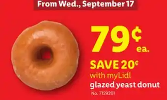 Lidl glazed yeast donut offer