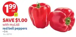 Lidl red bell peppers offer