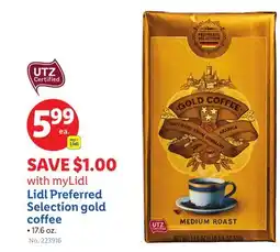 Lidl Lidl Preferred Selection gold coffee offer