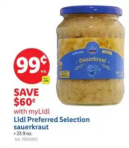 Lidl Lidl Preferred Selection sauerkraut offer