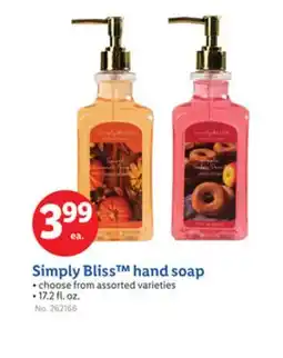 Lidl Simply Bliss hand soap offer