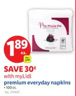 Lidl premium everyday napkins offer