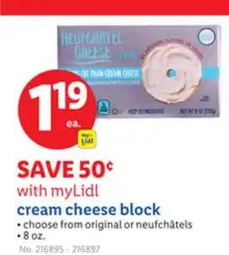 Lidl cream cheese block offer