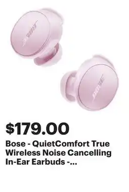 Best Buy Bose - QuietComfort True Wireless Noise Cancelling In-Ear Earbuds - Petal Pink offer