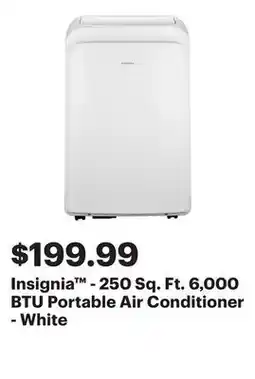 Best Buy Insignia - 250 Sq. Ft. 6,000 BTU Portable Air Conditioner - White offer