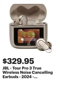 Best Buy JBL - Tour Pro 3 True Wireless Noise Cancelling Earbuds - 2024 - Titanium offer