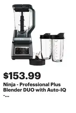 Best Buy Ninja - Professional Plus Blender DUO with Auto-IQ - Black/Stainless Steel offer