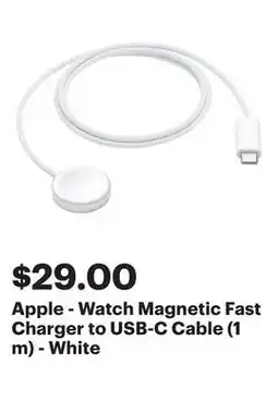 Best Buy Apple - Watch Magnetic Fast Charger to USB-C Cable (1 m) - White offer