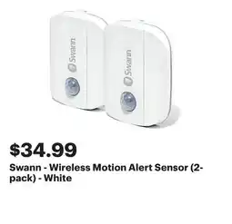 Best Buy Swann - Wireless Motion Alert Sensor (2-pack) - White offer