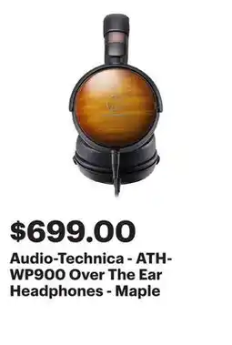 Best Buy Audio-Technica - ATH-WP900 Over The Ear Headphones - Maple offer