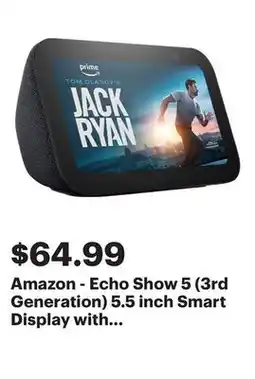 Best Buy Amazon - Echo Show 5 (3rd Generation) 5.5 inch Smart Display with Alexa - Charcoal offer
