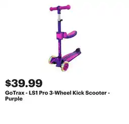 Best Buy GoTrax - LS1 Pro 3-Wheel Kick Scooter - Purple offer