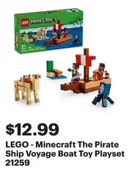 Best Buy LEGO - Minecraft The Pirate Ship Voyage Boat Toy Playset 21259 offer