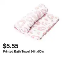 Five Below Printed Bath Towel 24inx50in offer