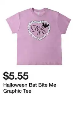 Five Below Halloween Bat Bite Me Graphic Tee offer