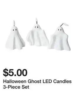 Five Below Halloween Ghost LED Candles 3-Piece Set offer