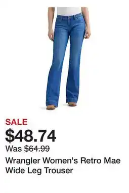 Tractor Supply Company Wrangler Women's Retro Mae Wide Leg Trouser offer