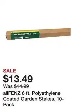 Tractor Supply Company allFENZ 6 ft. Polyethylene Coated Garden Stakes, 10-Pack offer