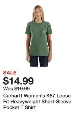 Tractor Supply Company Carhartt Women's K87 Loose Fit Heavyweight Short-Sleeve Pocket T Shirt offer