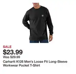 Tractor Supply Company Carhartt K126 Men's Loose Fit Long-Sleeve Workwear Pocket T-Shirt offer