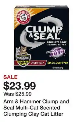Tractor Supply Company Arm & Hammer Clump and Seal Multi-Cat Scented Clumping Clay Cat Litter offer