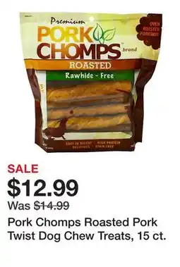 Tractor Supply Company Pork Chomps Roasted Pork Twist Dog Chew Treats, 15 ct offer