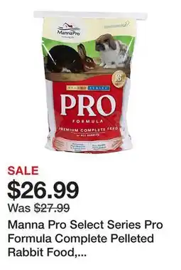 Tractor Supply Company Manna Pro Select Series Pro Formula Complete Pelleted Rabbit Food, 50 lb. Bag offer