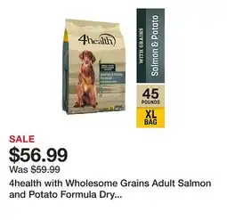 Tractor Supply Company 4health with Wholesome Grains Adult Salmon and Potato Formula Dry Dog Food offer