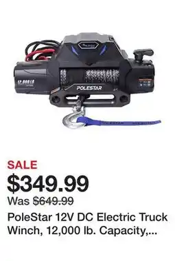 Tractor Supply Company PoleStar 12V DC Electric Truck Winch, 12,000 lb. Capacity, Integrated Synthetic Rope offer