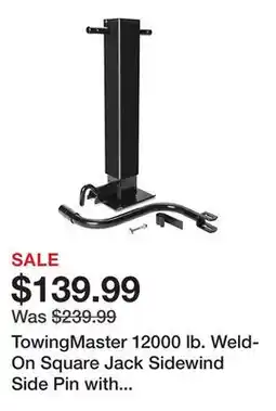 Tractor Supply Company TowingMaster 12000 lb. Weld-On Square Jack Sidewind Side Pin with Handle, 10201136 offer