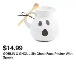 Marshalls GOBLIN & GHOUL 8in Ghost Face Pitcher With Spoon offer