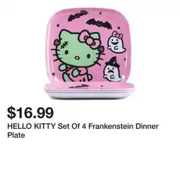 Marshalls HELLO KITTY Set Of 4 Frankenstein Dinner Plate offer