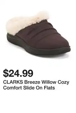 Marshalls CLARKS Breeze Willow Cozy Comfort Slide On Flats offer