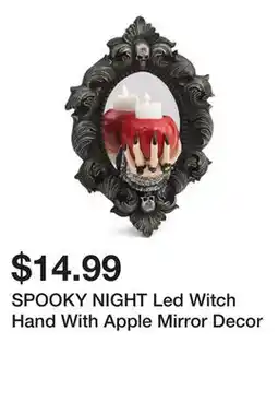 Marshalls SPOOKY NIGHT Led Witch Hand With Apple Mirror Decor offer