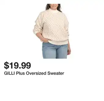 Marshalls GILLI Plus Oversized Sweater offer