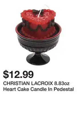 Marshalls CHRISTIAN LACROIX 8.83oz Heart Cake Candle In Pedestal offer