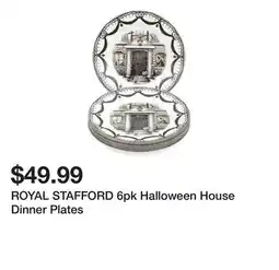 Marshalls ROYAL STAFFORD 6pk Halloween House Dinner Plates offer
