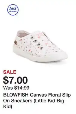 Marshalls BLOWFISH Canvas Floral Slip On Sneakers (Little Kid Big Kid) offer