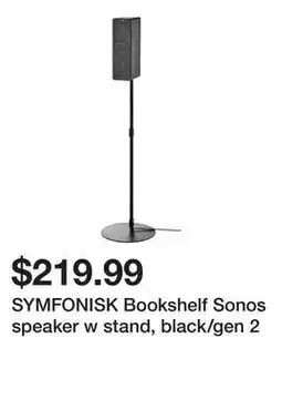 Ikea SYMFONISK Bookshelf Sonos speaker w stand, black/gen 2 offer