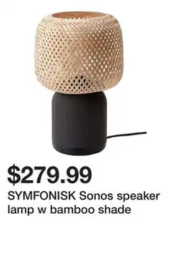 Ikea SYMFONISK Sonos speaker lamp w bamboo shade offer