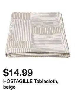 Ikea HÖSTAGILLE Tablecloth, beige offer