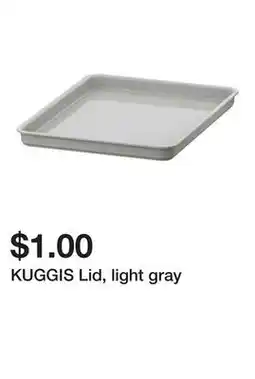 Ikea KUGGIS Lid, light gray offer