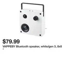 Ikea VAPPEBY Bluetooth speaker, white/gen 3, 8x8 offer