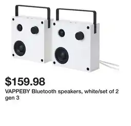 Ikea VAPPEBY Bluetooth speakers, white/set of 2 gen 3 offer