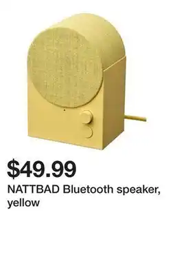 Ikea NATTBAD Bluetooth speaker, yellow offer