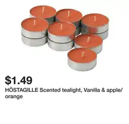 Ikea HÖSTAGILLE Scented tealight, Vanilla & apple/orange offer