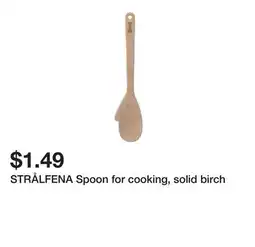 Ikea STRÅLFENA Spoon for cooking, solid birch offer